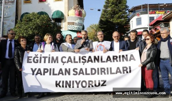 'Eğitimcilere saldırı' protesto edildi