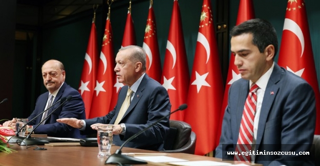 Cumhurbaşkanı Erdoğan açıkladı; Asgari ücreti 8 bin 500 TL